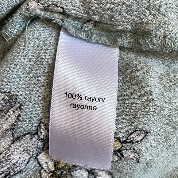 Maurice’s Light Teal Floral Shirt - Picture 6 of 7